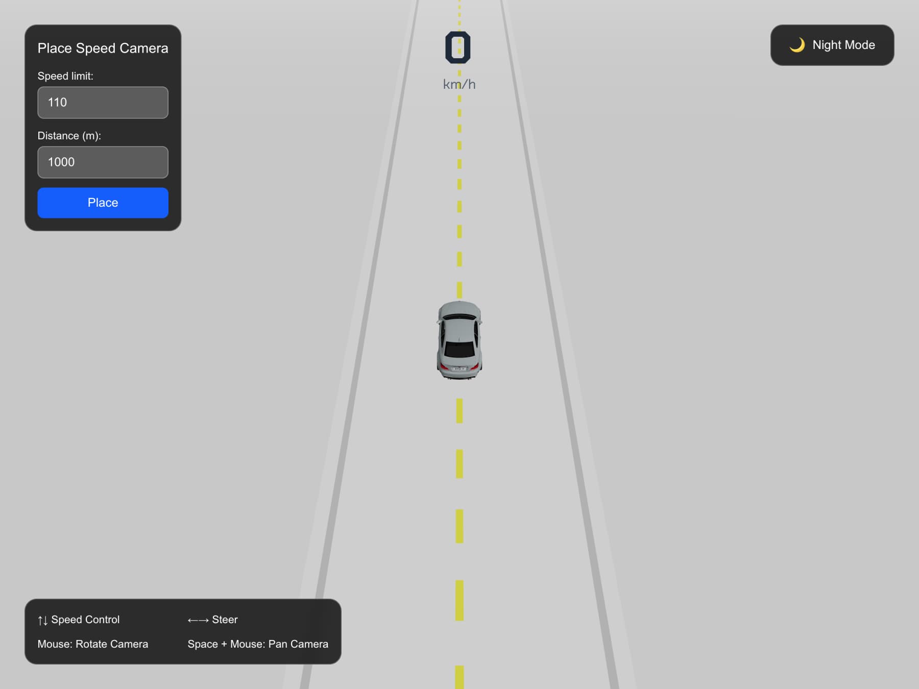 Immersive Speed Camera Alert Experiment