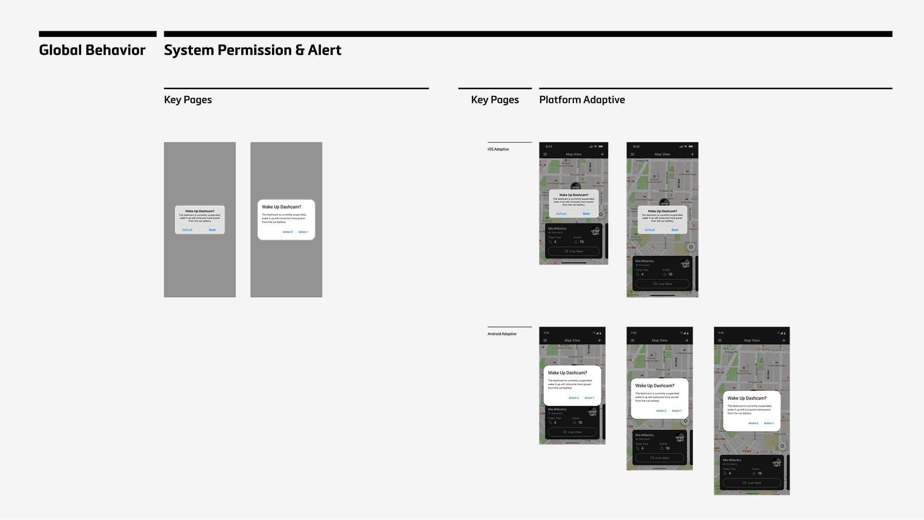 Establishing adaptive components