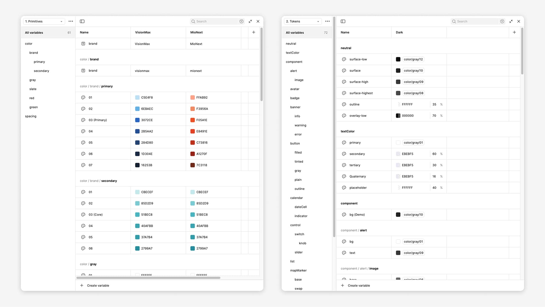 Establishing design tokens
